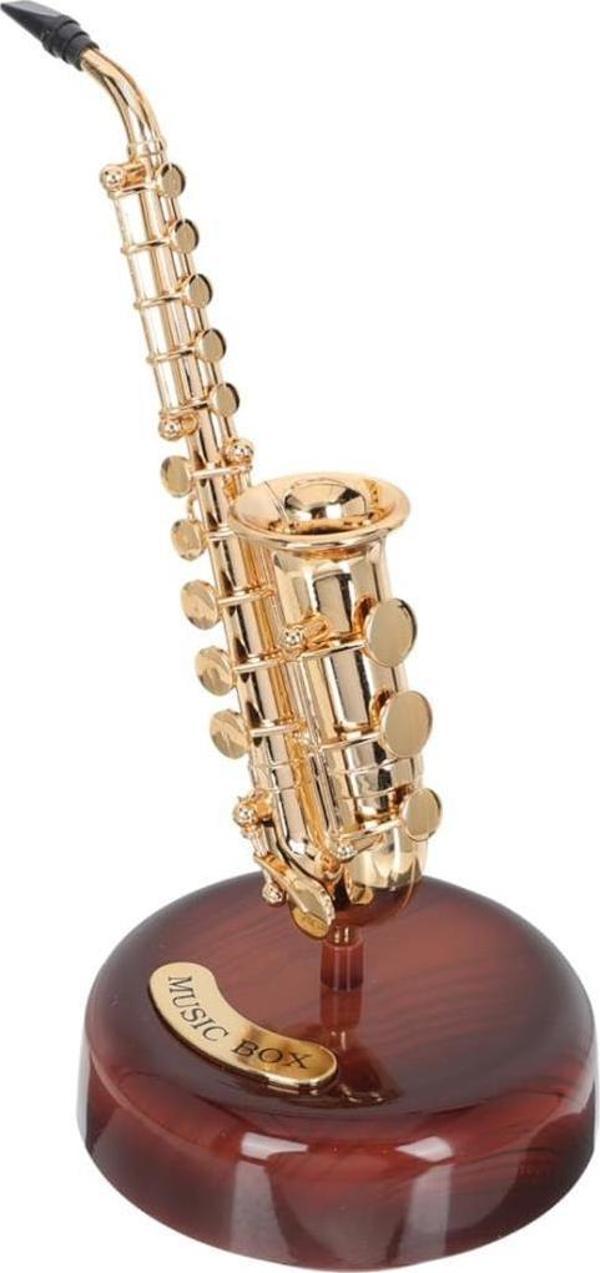 Müzik Kutusu Saksafon Kurmalı Müzik Kutusu Dekoratif Müzik Kutusu - Image 1