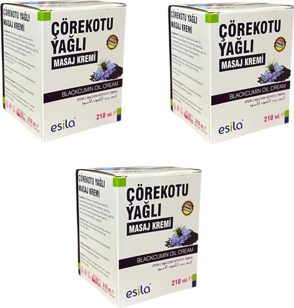 Çörekotu Yağı masaj Kremi 210 ml x3 Adet , Esila - Image 1
