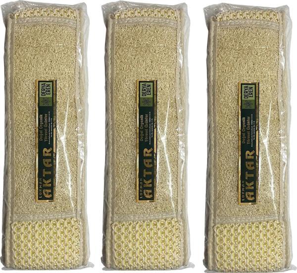 Kabak ve Mısır Lifli Çift Yüzlü Banyo Sırt Kesesi (86*10,5 cm),3 Adet, Derya Eren - Image 1