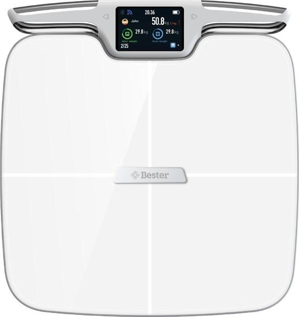 Bester BS9250 8 Elektrotlu Akıllı Tartı – ITO Kaplamalı Segmental Analiz, 3.5” TFT Ekran, WiFi + Bluetooth, 56 Ölçüm, 800 mAh Batarya - Image 1
