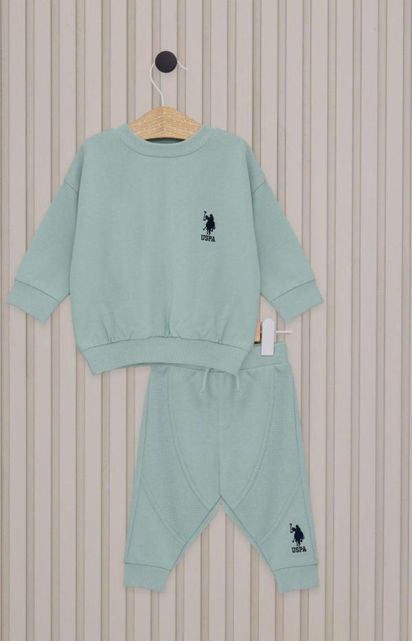 U.s. Polo Assn Erkek Bebek Su Yeşili Bebek Takım - Image 1