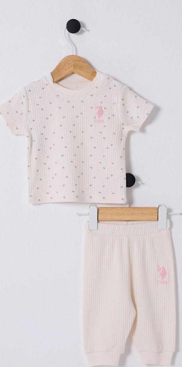 U.S. Polo Assn. Kız Bebek Beyaz Bebek Takım - Image 1