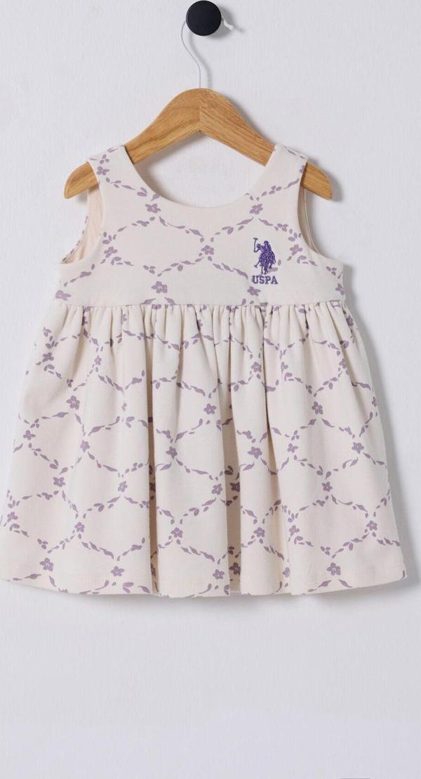 U.S. Polo Assn. Kız Bebek Beyaz Elbise - Image 1