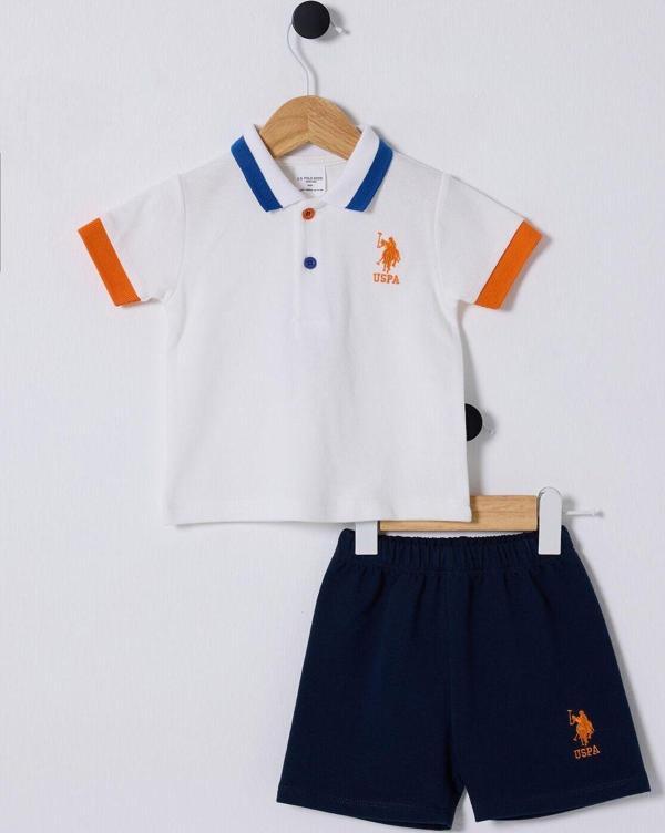 U.S. Polo Assn. Erkek Bebek Beyaz Bebek Takım - Image 1
