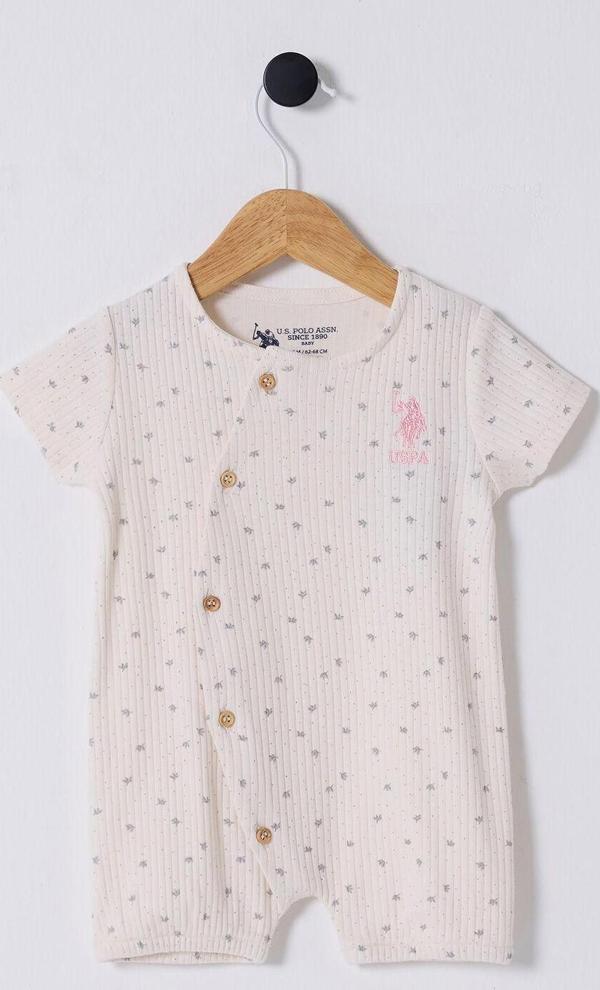 U.S. Polo Assn. Kız Bebek Beyaz Tulum - Image 1