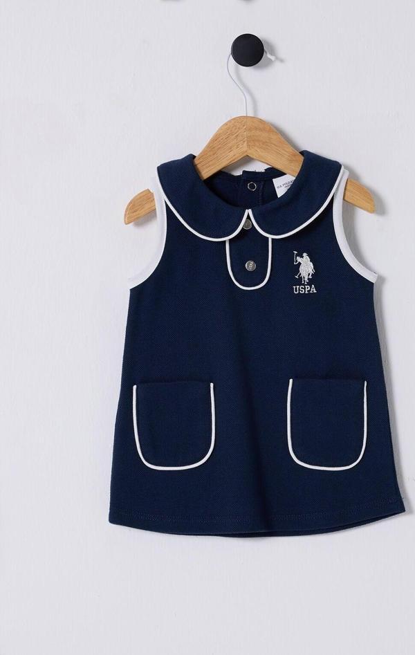 U.S. Polo Assn. Kız Bebek Lacivert Elbise - Image 1