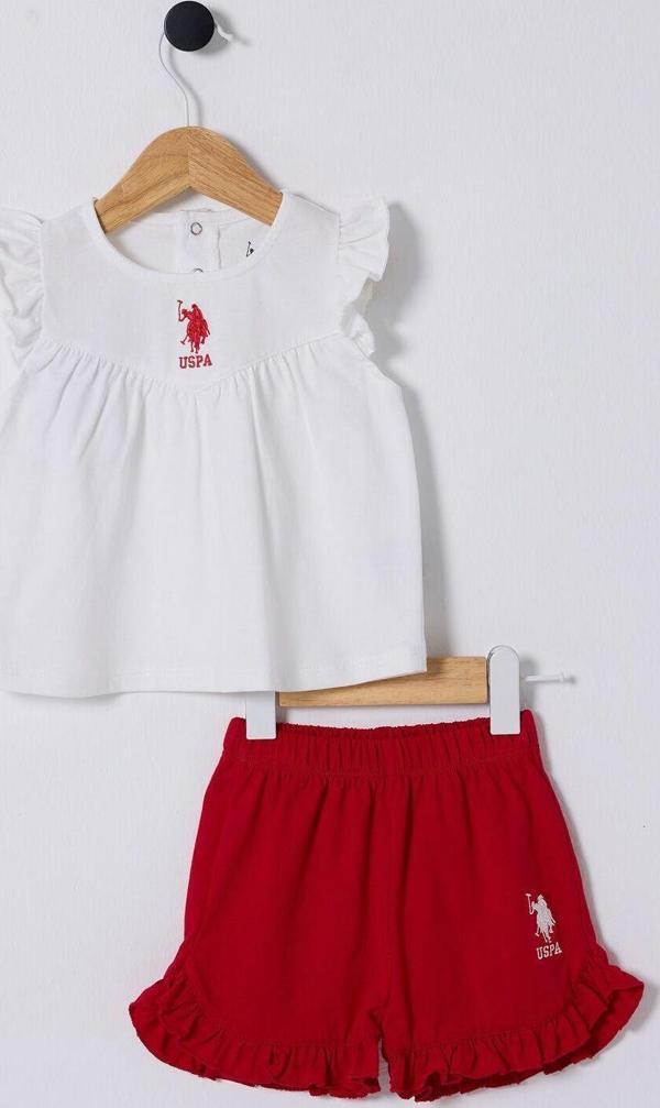 U.S. Polo Assn. Kız Bebek Beyaz Bebek Takım - Image 1