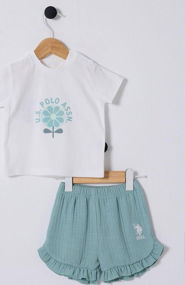 U.S. Polo Assn. Kız Bebek Beyaz Bebek Takım - Image 1