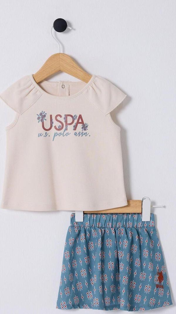 U.S. Polo Assn. Kız Bebek Krem Bebek Takım - Image 1