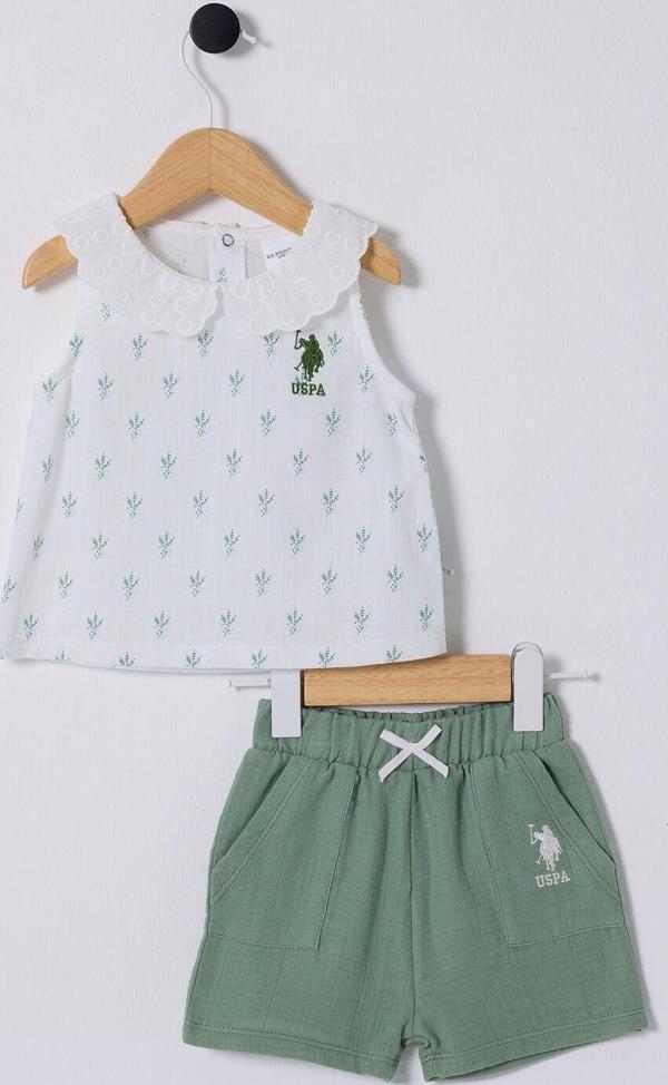 U.S. Polo Assn. Kız Bebek Beyaz Bebek Takım - Image 1