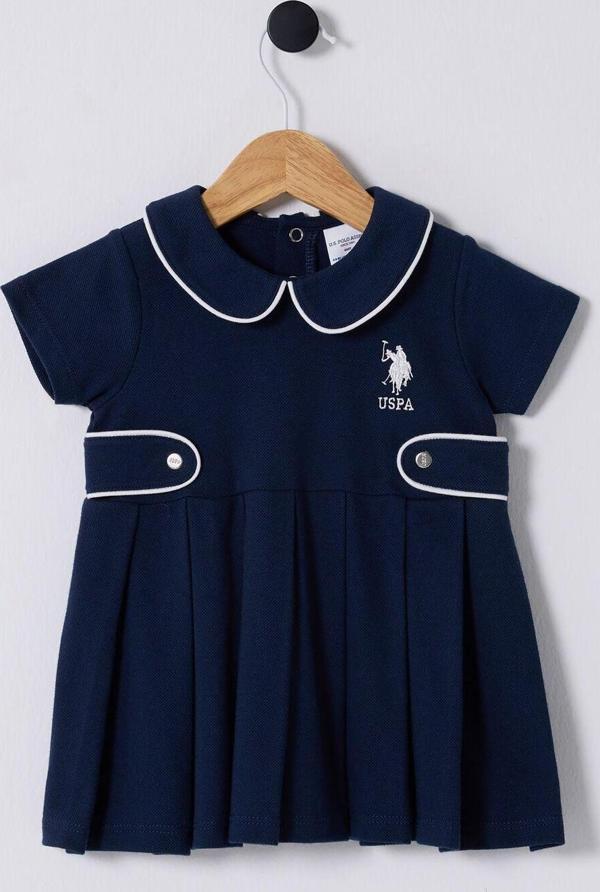 U.S. Polo Assn. Kız Bebek Lacivert Elbise - Image 1