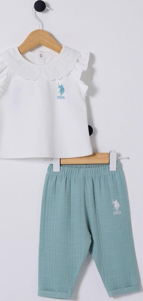 U.S. Polo Assn. Kız Bebek Beyaz Bebek Takım - Image 1