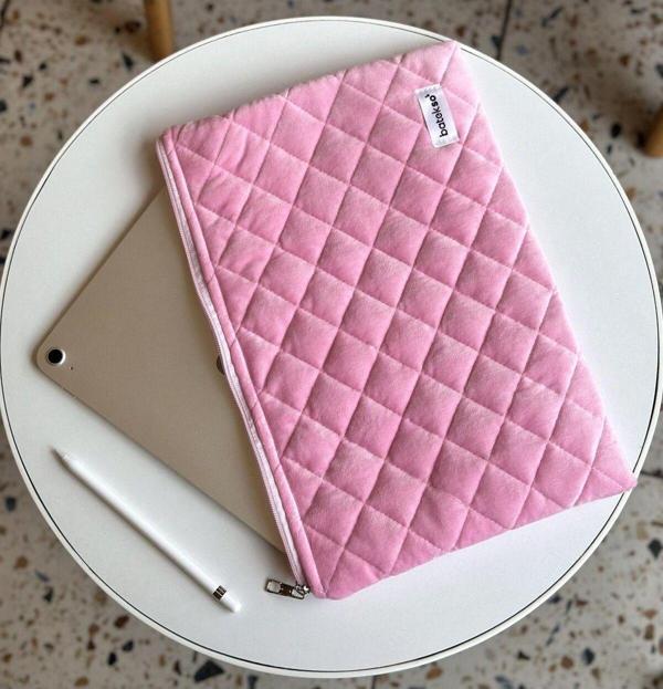 Batekso Pembe Dokulu Laptop - Tablet Çantası 13-14 Inç - Image 1