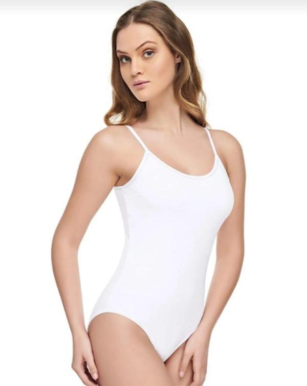 TUTKU ELİT 2004 KADIN MODAL İP ASKILI ÇITÇITLI BODY TEKLİ  - Image 1