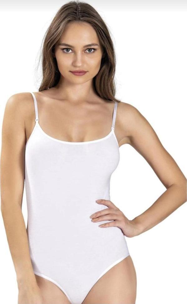 JİBER 534 KADIN AYARLANABİLİR İP ASKILI KANCALI LİKRALI BODY 6 ADET - Image 1