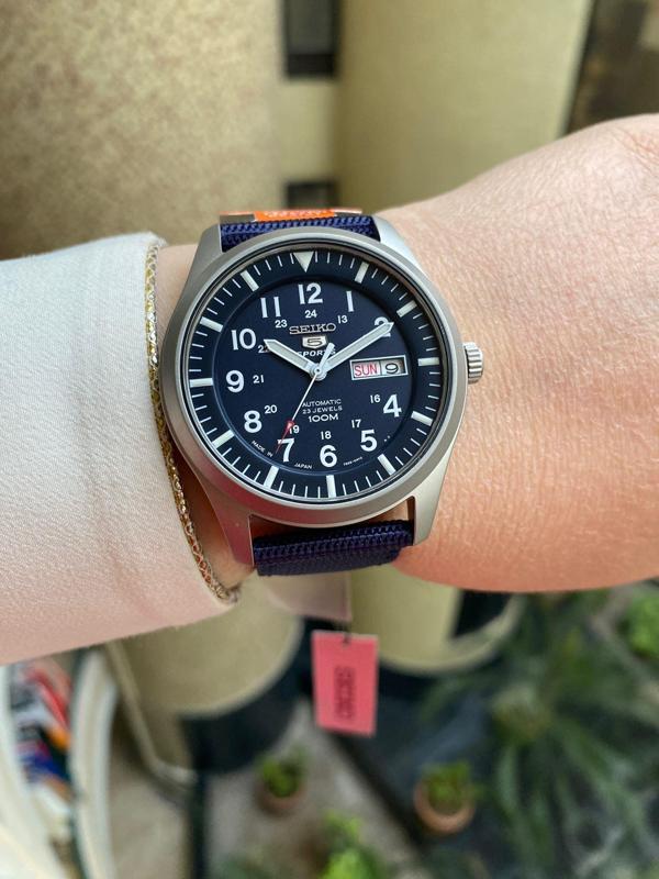 Seiko 5 Japan SNZG11J1 Otomatik Nato Lacivert 10 ATM 42 mm Erkek Kol Saati - Image 1