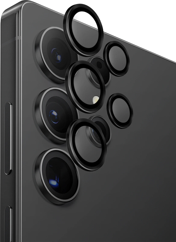 Samsung Galaxy S25 Ultra Kamera Lens Koruyucu Alüminyum Çerçeve AluGuard Serisi Oleofobik Yüzey - Image 1