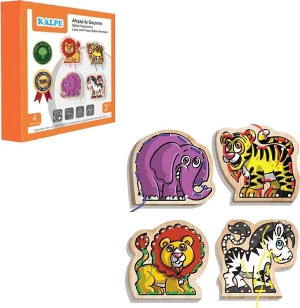 KAL-1019-1020 Chiva, Ahşap İp Geçirme- Safari Hayvanlar - Image 1