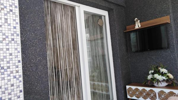 İP MODEL KIRIK BEYAZ RENK İP PERDE 300*270 cm - 2 mm şerit - Image 1
