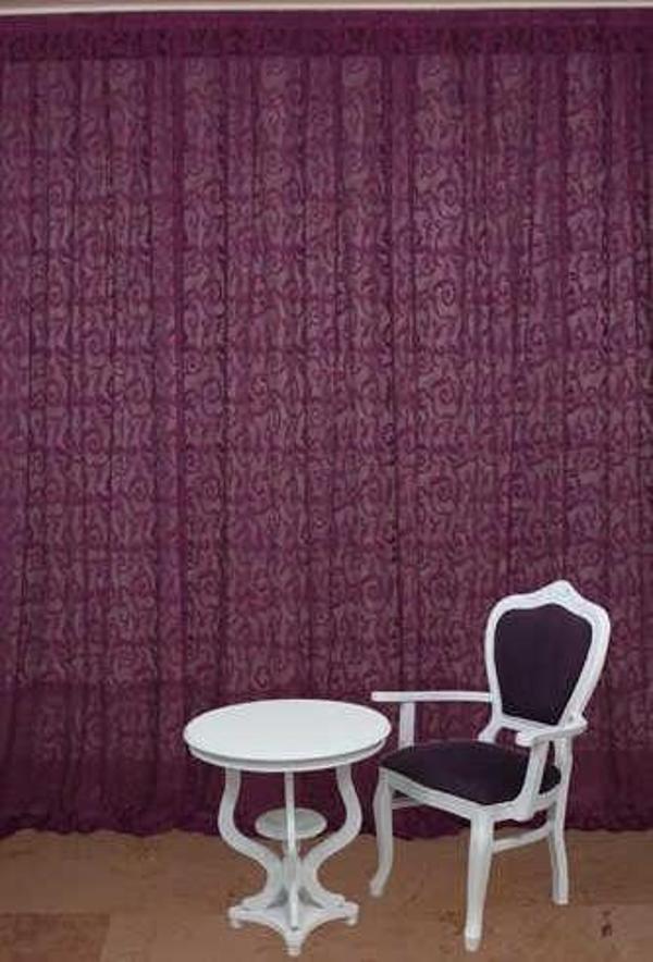 SULTAN 2 MODEL MOR RENK TEK KANAT Hazır dikilmiş Pileli Fon Perde 300*260 cm - Image 1