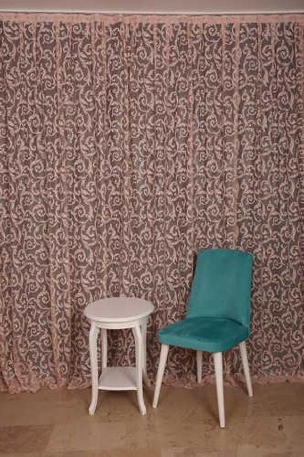 SULTAN 2 MODEL PUDRA RENK TEK KANAT Hazır dikilmiş Pileli Fon Perde 300*260 cm - Image 1