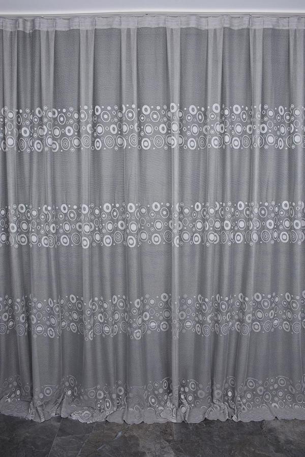 KDK 1560 DESEN GRİ RENK TEK KANAT Hazır dikilmiş Pileli Fon Perde 300*260 cm - Image 1