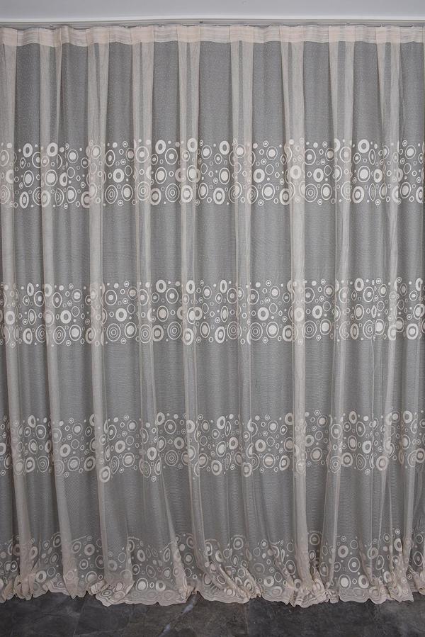 KDK 1560 DESEN VİZON  RENK TEK KANAT Hazır dikilmiş Pileli Fon Perde 300*260 cm - Image 1