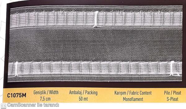 S PİLE EKSTRAFOR Kod : C1075M (50Mt) 7,5 CM - Image 1