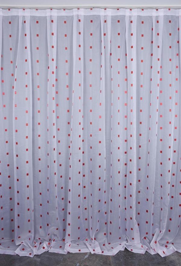 TERGAL KARELİ BORDO RENK TEK KANAT Hazır dikilmiş Pileli Fon Perde 300*260 cm - Image 1