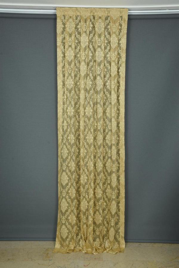 DAMAKS MODEL GOLD RENK TEK KANAT Hazır dikilmiş Pileli Fon Perde 75*260 cm - Image 1
