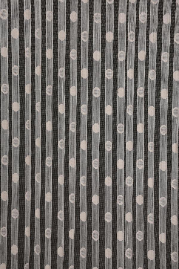 KÜÇÜK PUANLI MODEL KREM RENK HAZIR  DİKİLMİŞ İP PERDE 300*270 cm - Image 1