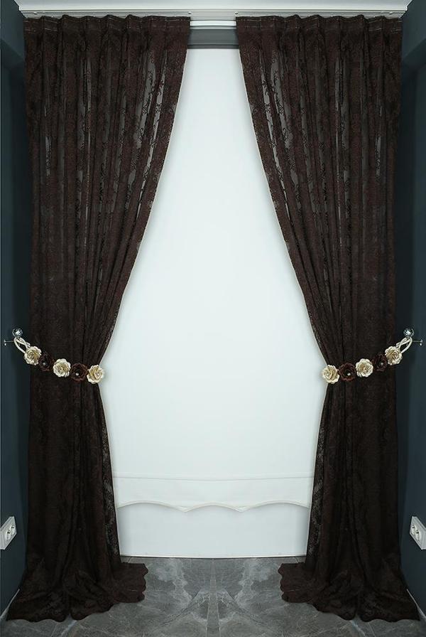DMAKS MODEL SİYAH RENK TEK KANAT Pileli Fon Perde 75*260 cm - Image 1