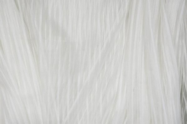 MAKARNA 150 MODEL ALTIN SİMLİ KIRIK BEYAZ RENK HAZIR DİKİLMİŞ PİLELİ TÜL PERDE 300*260  - Image 1