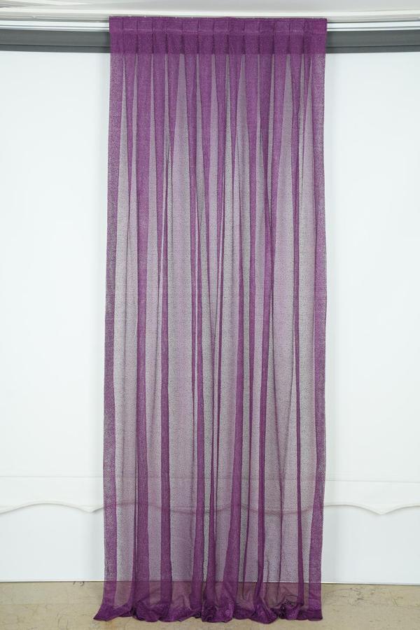 DAR ETEK MOR RENK TEK KANAT Hazır dikilmiş Pileli Fon Perde 75*260 cm - Image 1