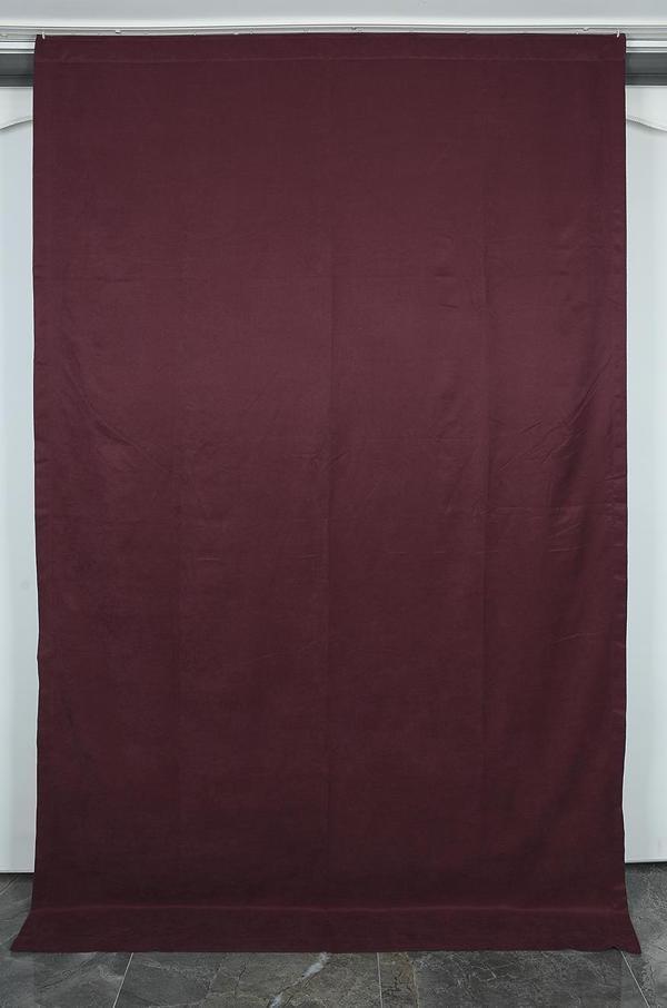 DOKUMA BORDO RENK (EKSTRAFOR BÜZGÜLÜ) TEK KANAT FON PERDE 150x260 CM   - Image 1