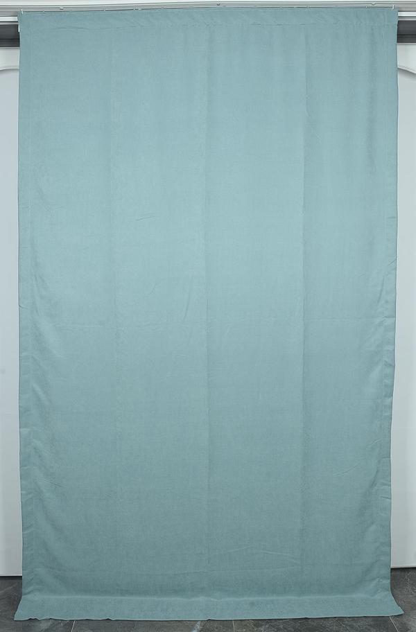 DOKUMA SU YEŞİLİ RENK (EKSTRAFOR BÜZGÜLÜ) TEK KANAT FON PERDE 150x260 CM   - Image 1
