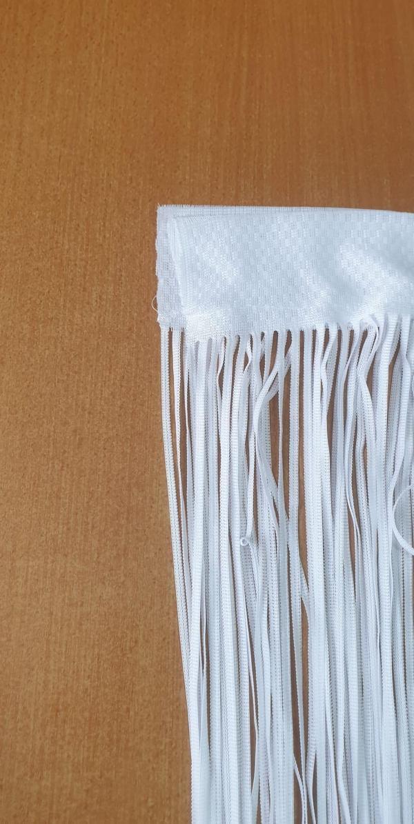 DÜZ İP BEYAZ RUSTİK EN 100 CM BOY 210 CM HAZIR İP PERDE - Image 1