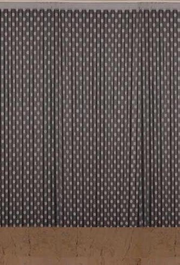 PUANLI MODEL GRİ RENK İP PERDE HAZIR DÜĞMELERİ DİKİLMİŞ İP PERDE 300*270 cm - Image 1