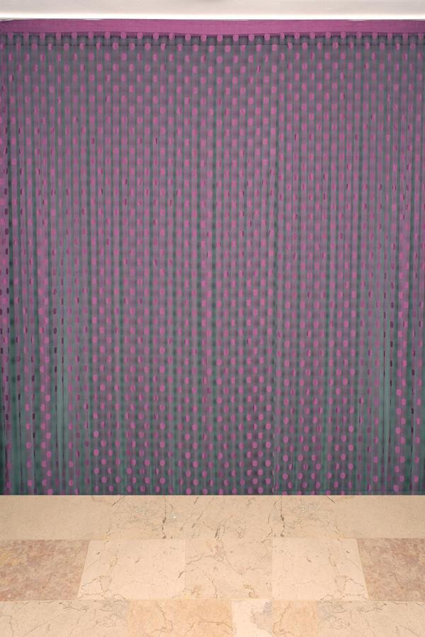 PUANLI MODEL MOR RENK HAZIR İP PERDE 300*270 cm - Image 1