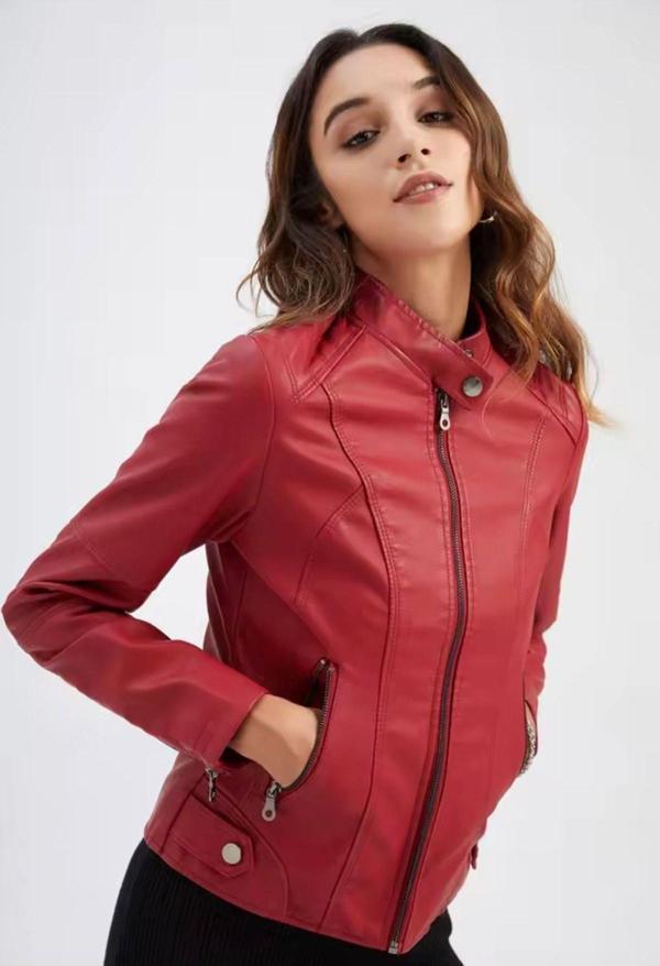 Nyc Giyim Tekstil Hakiki Deri Kadın Spor Ceket - Image 1