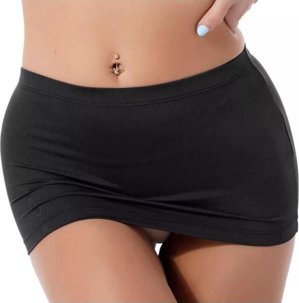 Nyc Giyim Tekstil Esnek Düşük Bel Kalem Etek Siyah Renk - Image 1