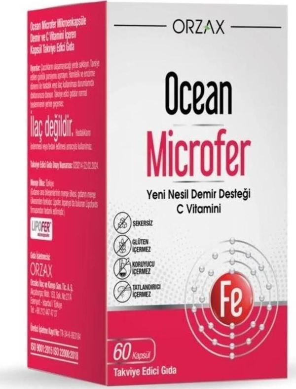 Ocean Microfer Demir ve C Vitamini 60 Kapsül - Image 1