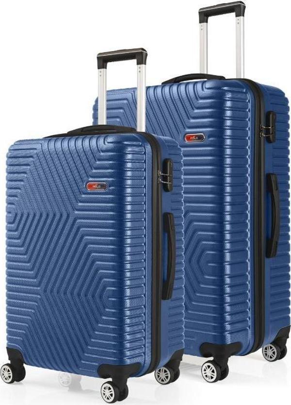 G&D Polo Suitcase Abs Orta Ve Büyük Boy Çivit Mavi 2'li Valiz Seti 600.05-B - Image 1