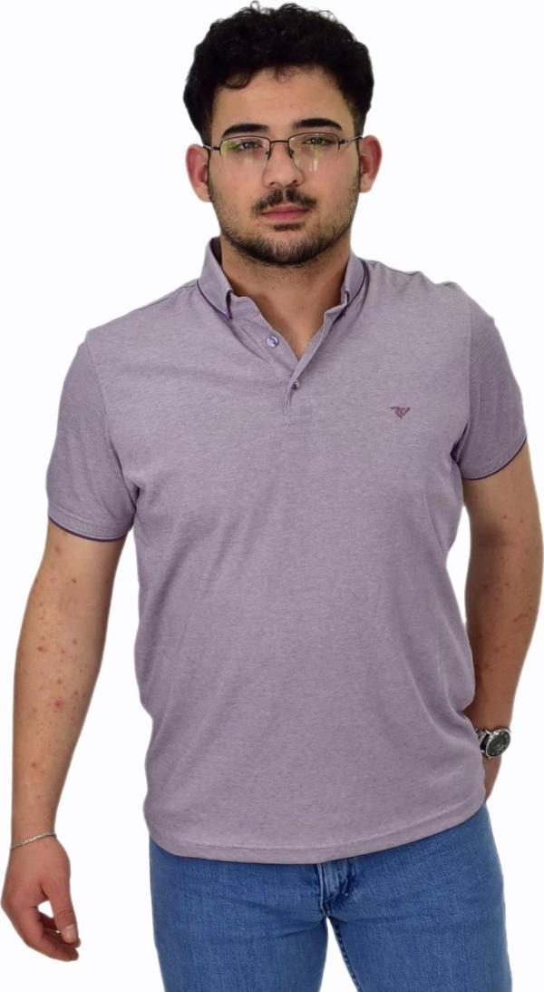 Erkek Büyük Beden Polo Yaka Merserize Tişört T3000 BGL-ST04534 - Image 1