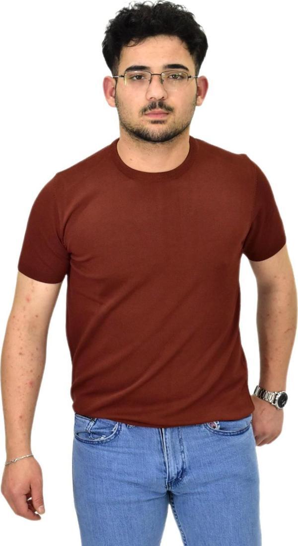 Erkek Triko Sıfır Yaka Tişört  P6035 BGL-ST04505 - Image 1