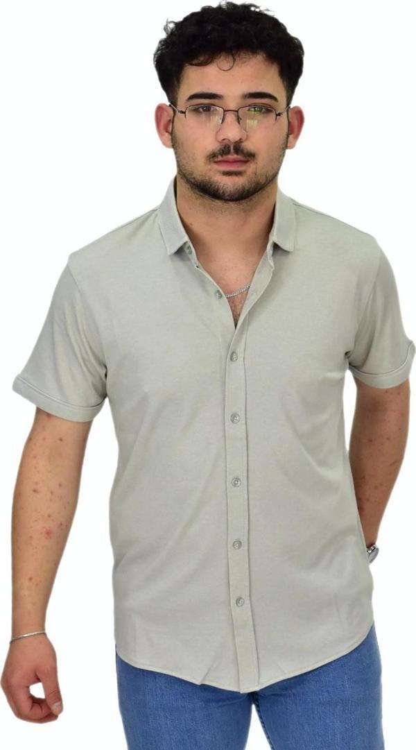 Erkek Gömlek Yaka Düğmeli Merserize Tişört 4680 BGL-ST04531 - Image 1