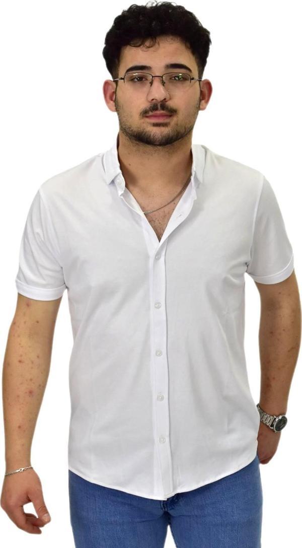 Erkek Gömlek Yaka Düğmeli Merserize Tişört 4410 BGL-ST04530 - Image 1