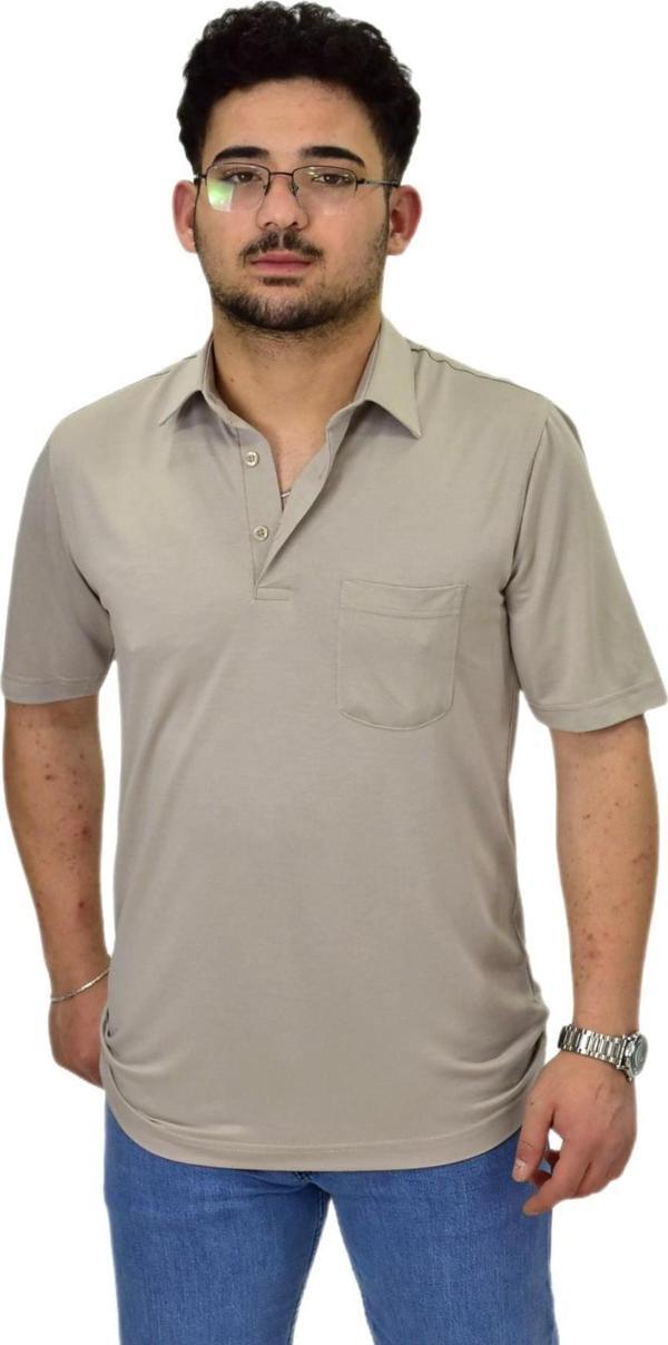 Erkek Büyük Beden Gömlek Yaka Tişört T6065 BGL-ST04540 - Image 1