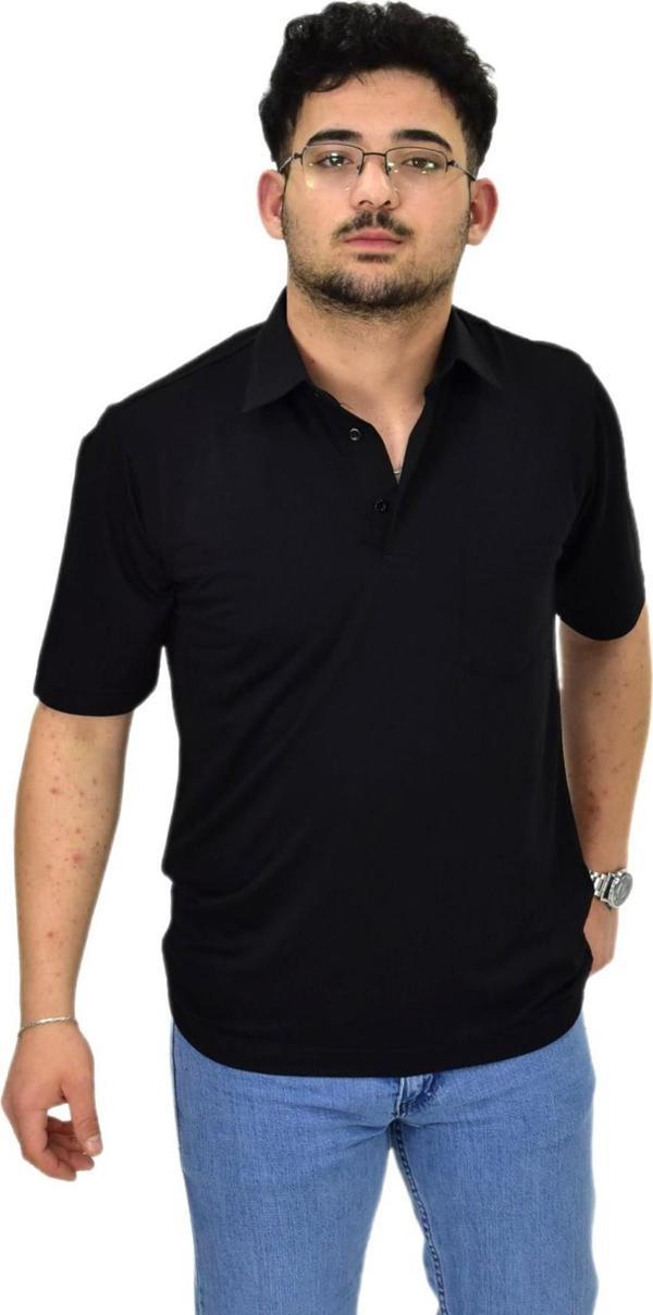 Erkek Büyük Beden Gömlek Yaka Tişört T6065 BGL-ST04540 - Image 1