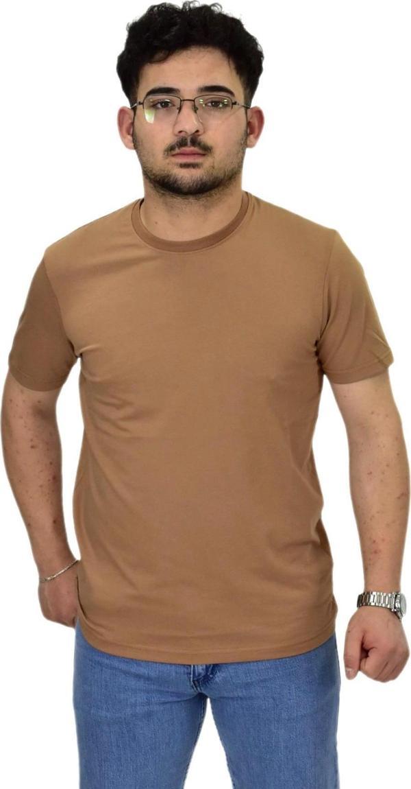 Erkek Büyük Beden Sıfıryaka Düz Likra Süprem Tişört 4385 BGL-ST04529 - Image 1